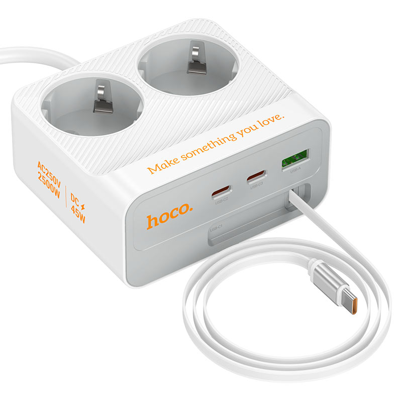 Power strip “AC28 Descanso” PD45W 4 outputs + 2 sockets EU / GER