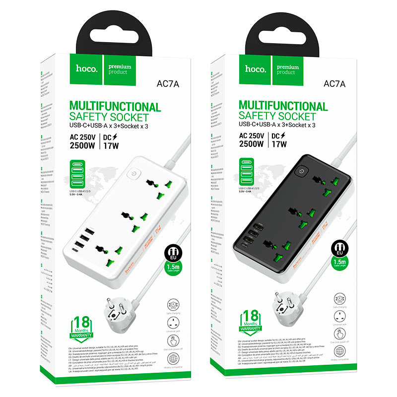 Power strip “AC7A Storm” 3 sockets EU