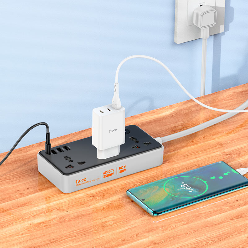 Power strip “AC8 Storm” PD30W + QC3.0 + 3 sockets US