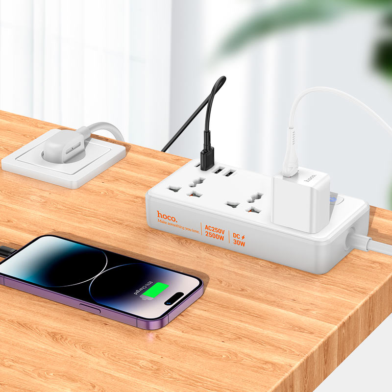 Power strip “AC8A Storm” PD30W + QC3.0 + 3 sockets EU
