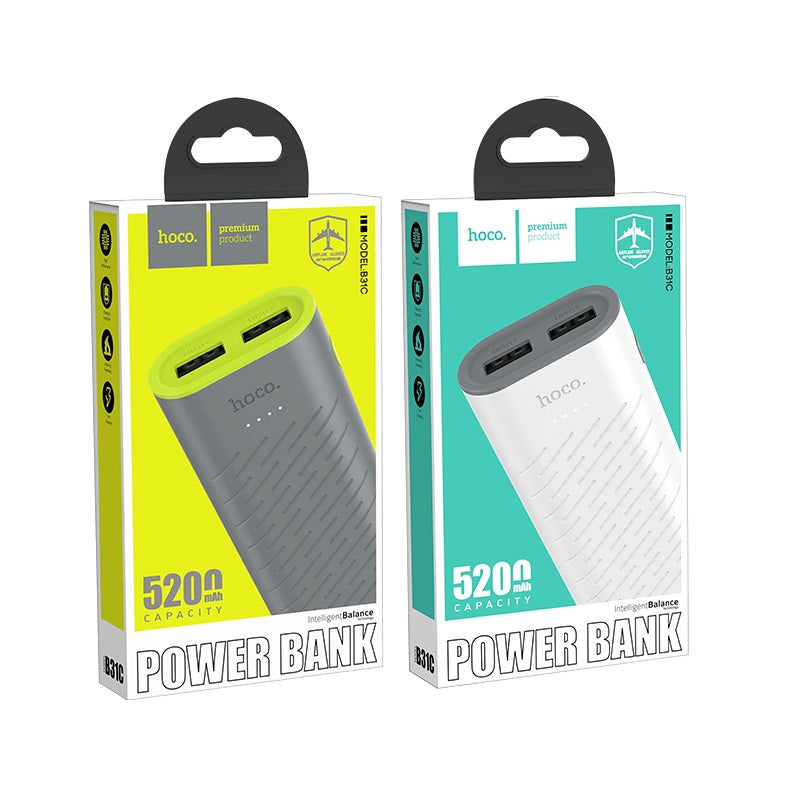 Power bank “B31C Sharp” 5200mAh dual USB output