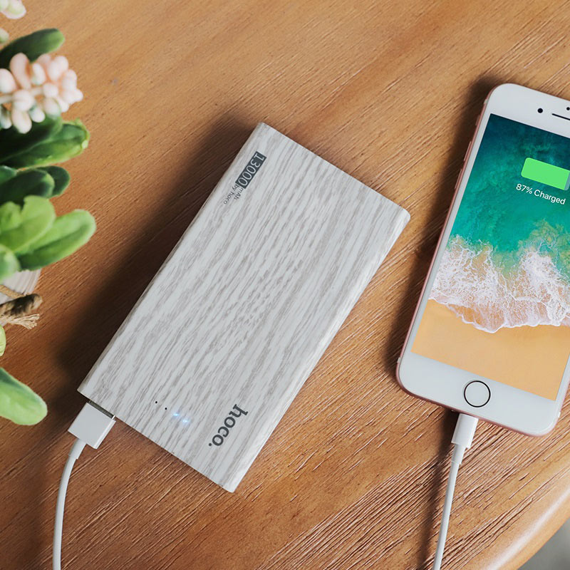 Power bank “B36 Wooden” 13000mAh dual USB output