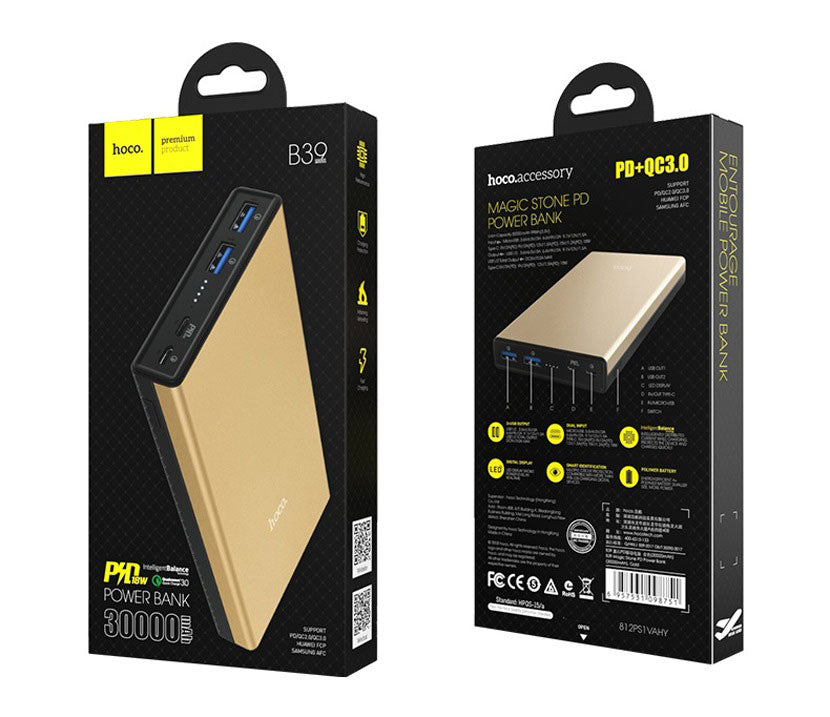Power bank “B39 Magic Stone” PD QC3.0 30000mAh dual USB