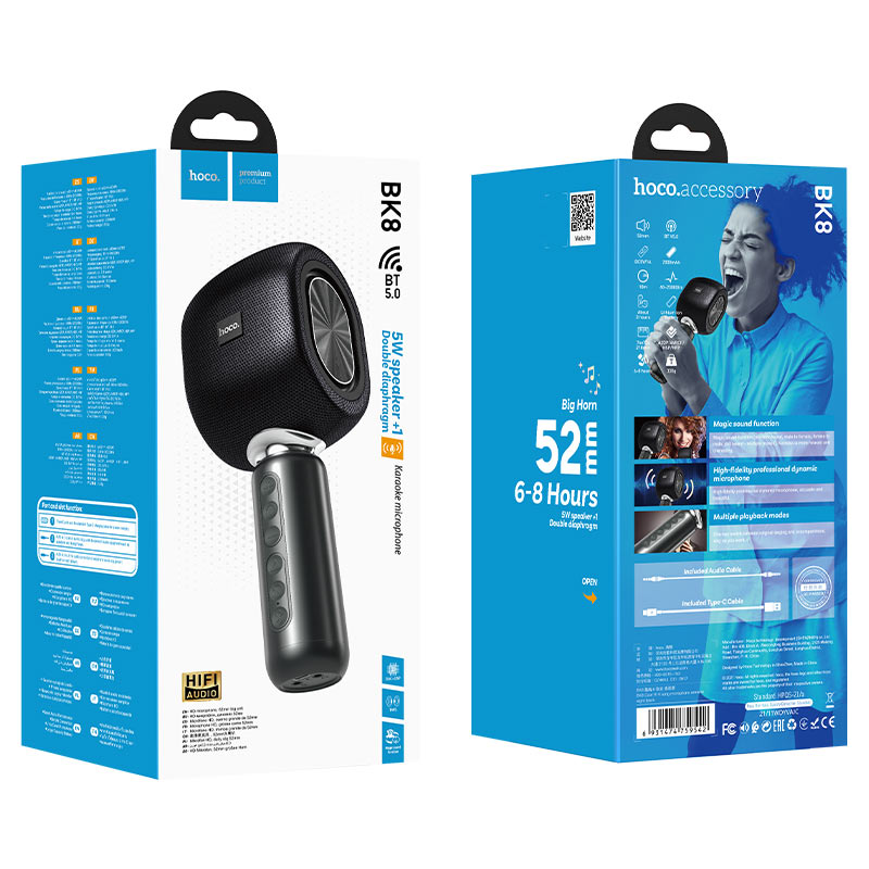 Microphone “BK8 Cool Hi” wireless karaoke mic