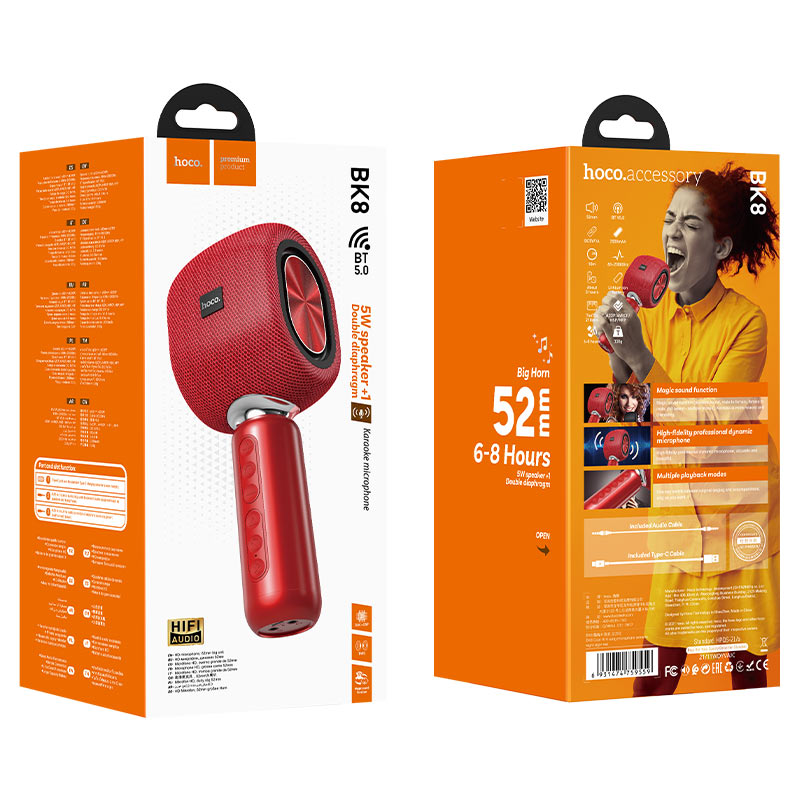 Microphone “BK8 Cool Hi” wireless karaoke mic