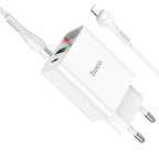 Wall charger “C100A” PD20W + QC3.0 EU set with cable