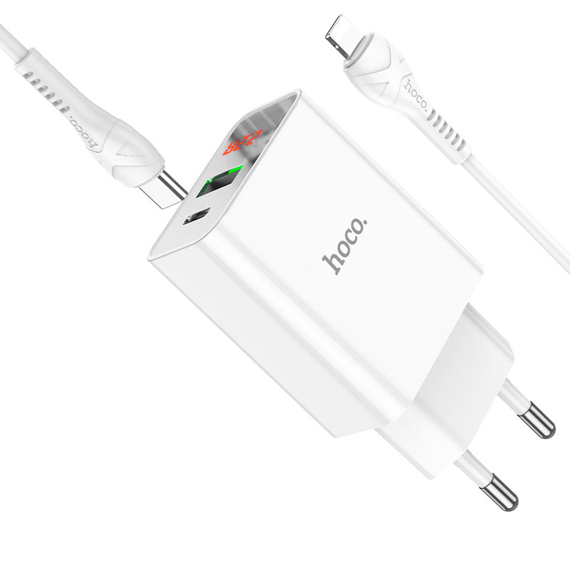 Wall charger “C100A” PD20W + QC3.0 EU set with cable