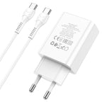 Wall charger “C100A” PD20W + QC3.0 EU set with cable