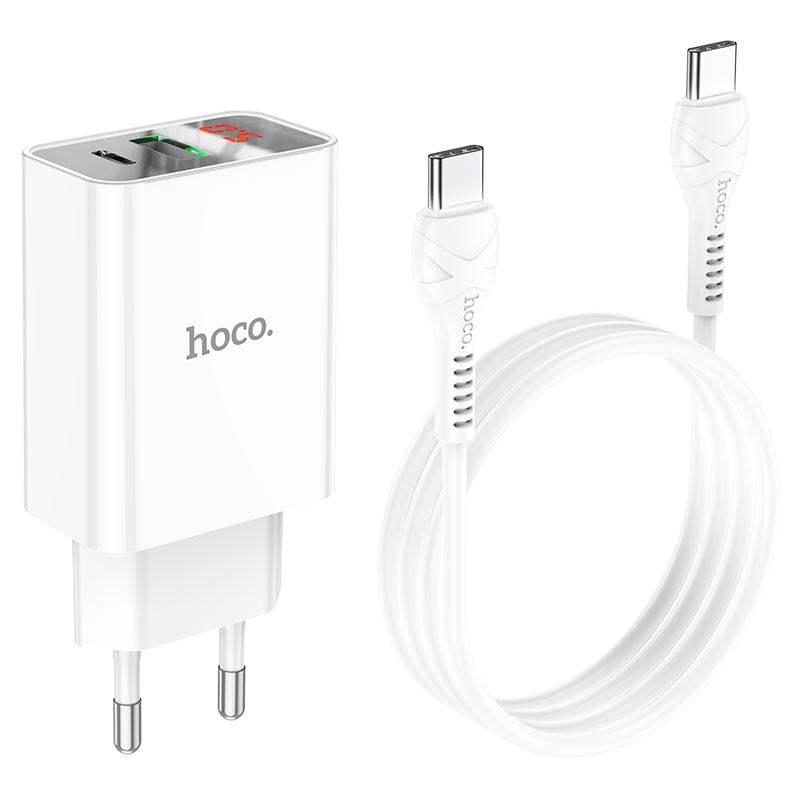Wall charger “C100A” PD20W + QC3.0 EU set with cable