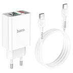 Wall charger “C100A” PD20W + QC3.0 EU set with cable