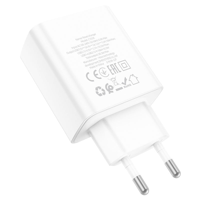 Wall charger “C102A Fuerza” QC3.0 EU set with cable