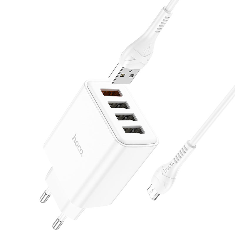 Wall charger “C102A Fuerza” QC3.0 EU set with cable