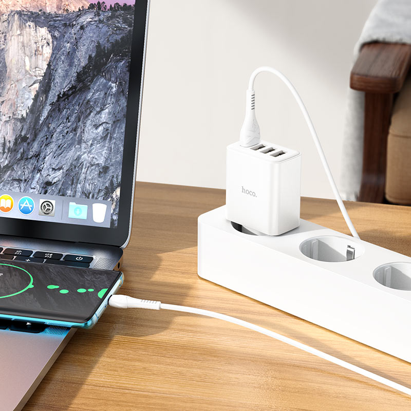 Wall charger “C102A Fuerza” QC3.0 EU set with cable