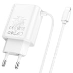 Wall charger “C103A Courser” EU dual-port with built-in cable