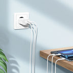Wall charger “C103A Courser” EU dual-port with built-in cable
