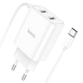 Wall charger “C103A Courser” EU dual-port with built-in cable