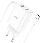 Wall charger “C103A Courser” EU dual-port with built-in cable