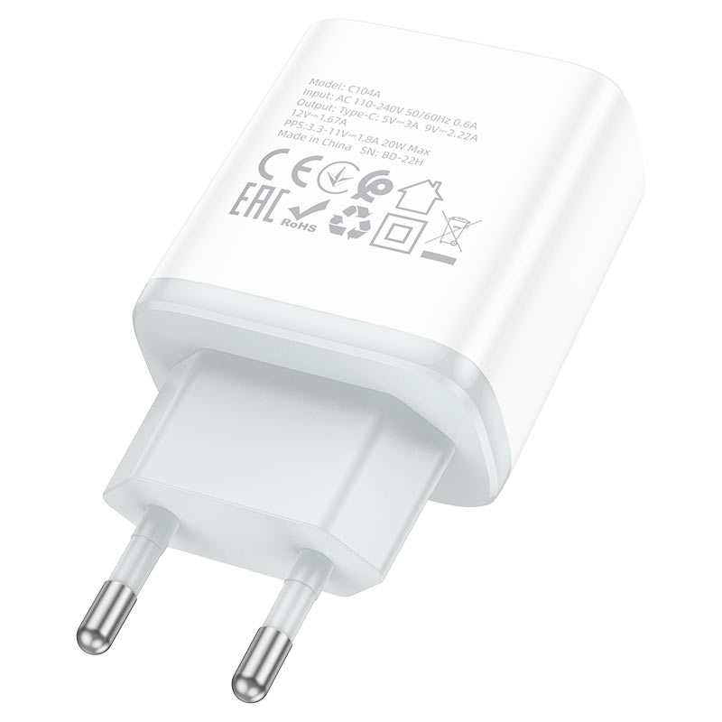 Wall charger “C104A Stage” PD20W EU cable set