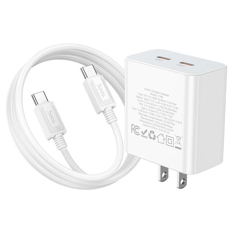 Wall charger “C108 Leader” PD35W US cable set