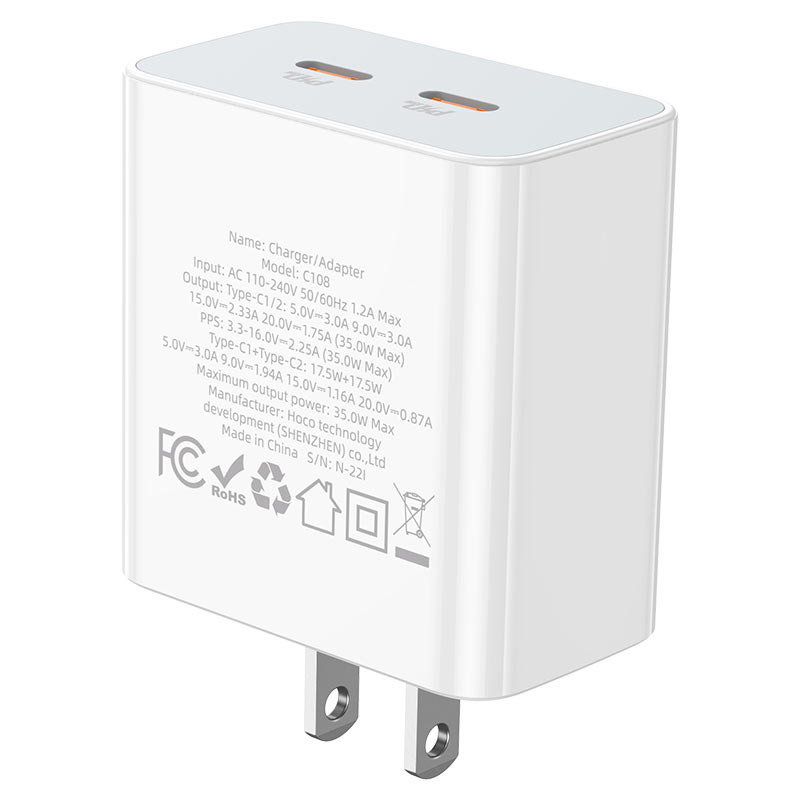 Wall charger “C108 Leader” PD35W US cable set