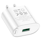 Wall charger “C109 Fighter” QC3.0 US cable set