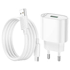 Wall charger “C109A Fighter” QC3.0 EU cable set