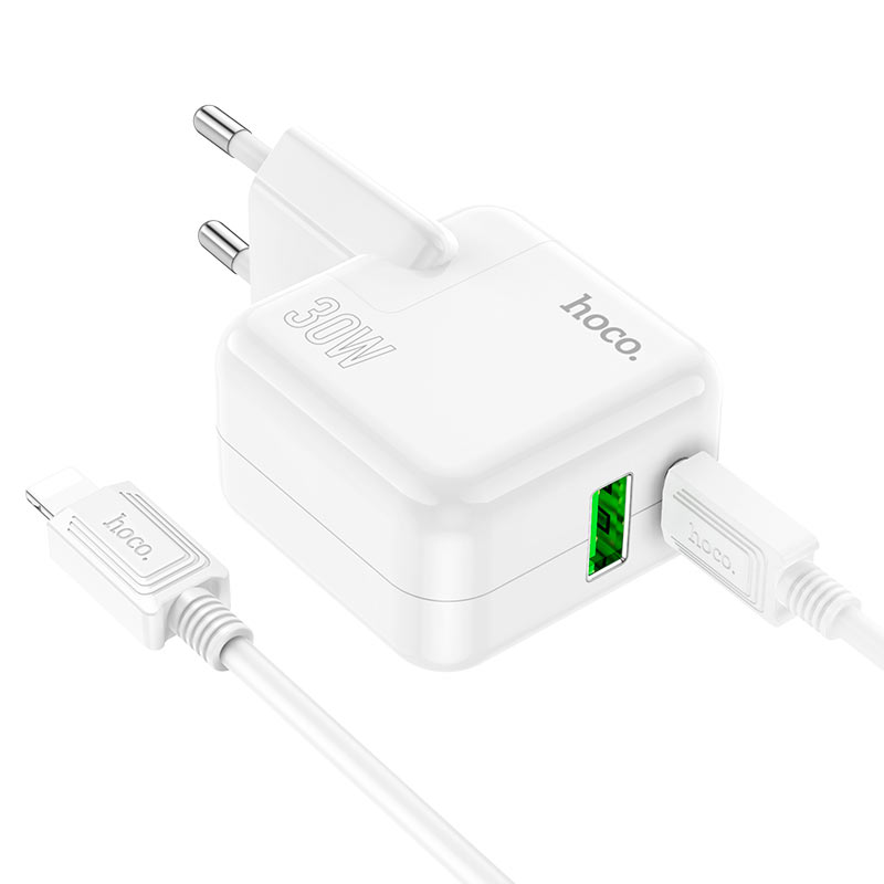 Wall charger “C111A Lucky” PD30W + QC3.0 EU cable set