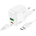 Wall charger “C111A Lucky” PD30W + QC3.0 EU cable set