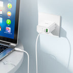 Wall charger “C113 Awesome” PD65W + QC3.0 US cable set