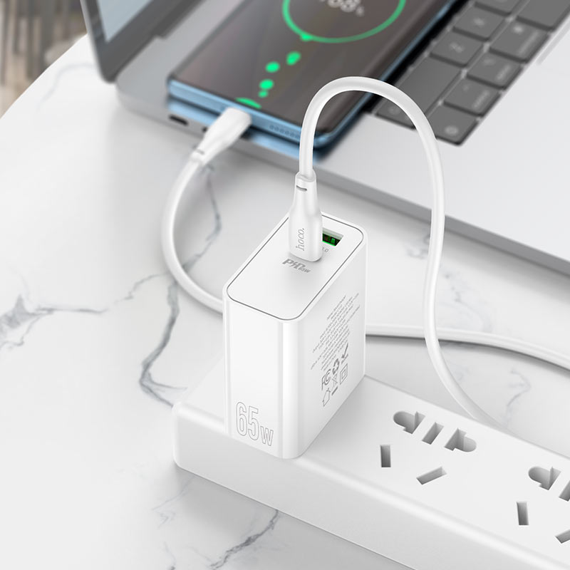 Wall charger “C113 Awesome” PD65W + QC3.0 US cable set