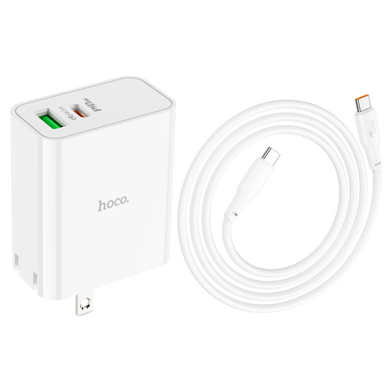 Wall charger “C113 Awesome” PD65W + QC3.0 US cable set