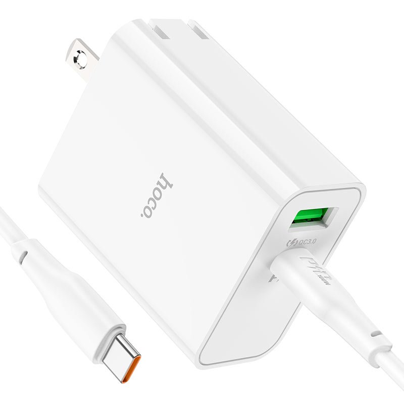 Wall charger “C113 Awesome” PD65W + QC3.0 US cable set