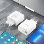 Wall charger “C113A Awesome” PD65W + QC3.0 EU cable set