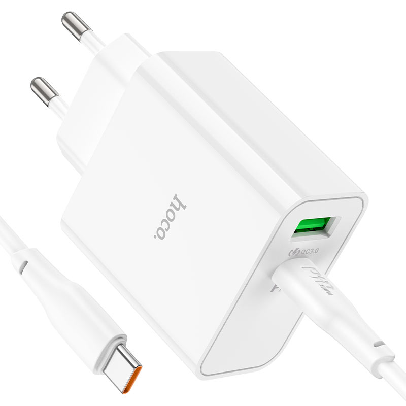 Wall charger “C113A Awesome” PD65W + QC3.0 EU cable set