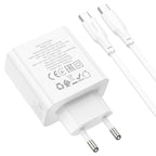 Wall charger “C113A Awesome” PD65W + QC3.0 EU cable set