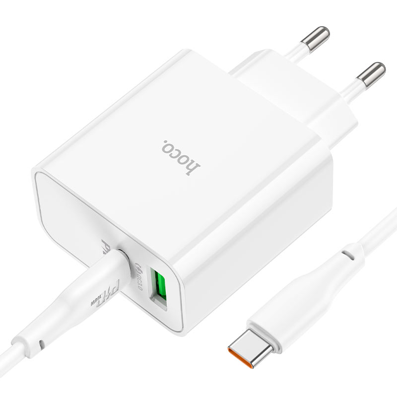 Wall charger “C113A Awesome” PD65W + QC3.0 EU cable set
