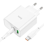 Wall charger “C113A Awesome” PD65W + QC3.0 EU cable set