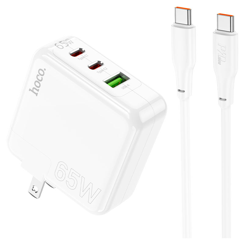 Wall charger “C115 Header” PD65W + QC3.0 US cable set