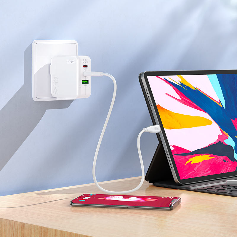 Wall charger “C115 Header” PD65W + QC3.0 US cable set
