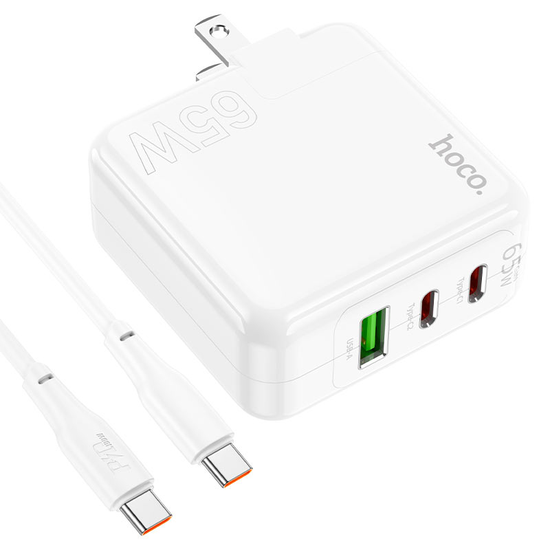 Wall charger “C115 Header” PD65W + QC3.0 US cable set