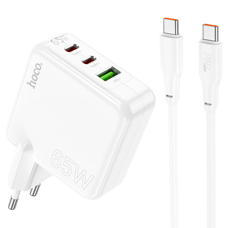 Wall charger “C115A Header” PD65W + QC3.0 EU cable set