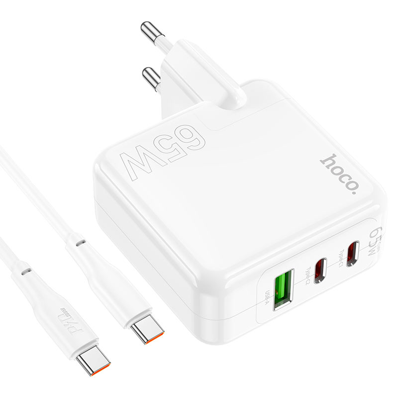 Wall charger “C115A Header” PD65W + QC3.0 EU cable set