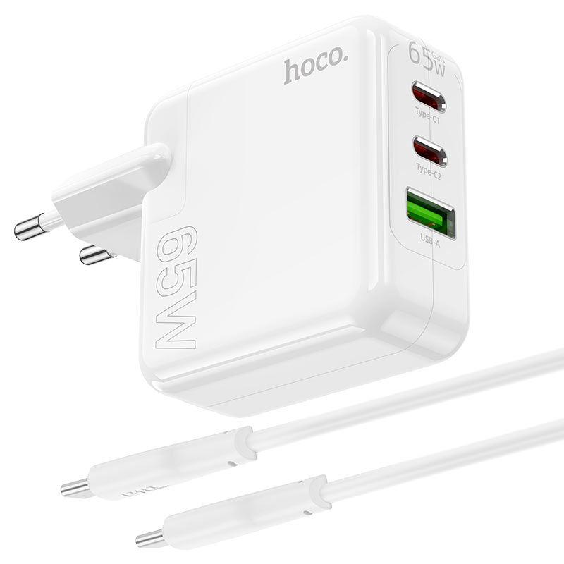Wall charger “C115A Header” PD65W + QC3.0 EU cable set