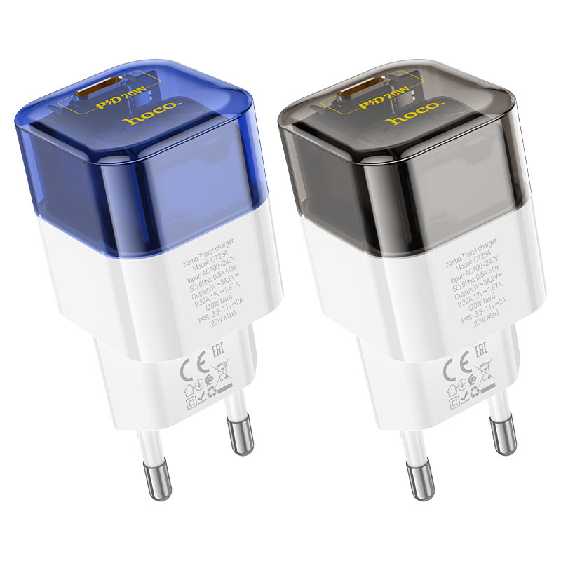 Wall charger “C125A Transparent tribute” PD20W EU cable set