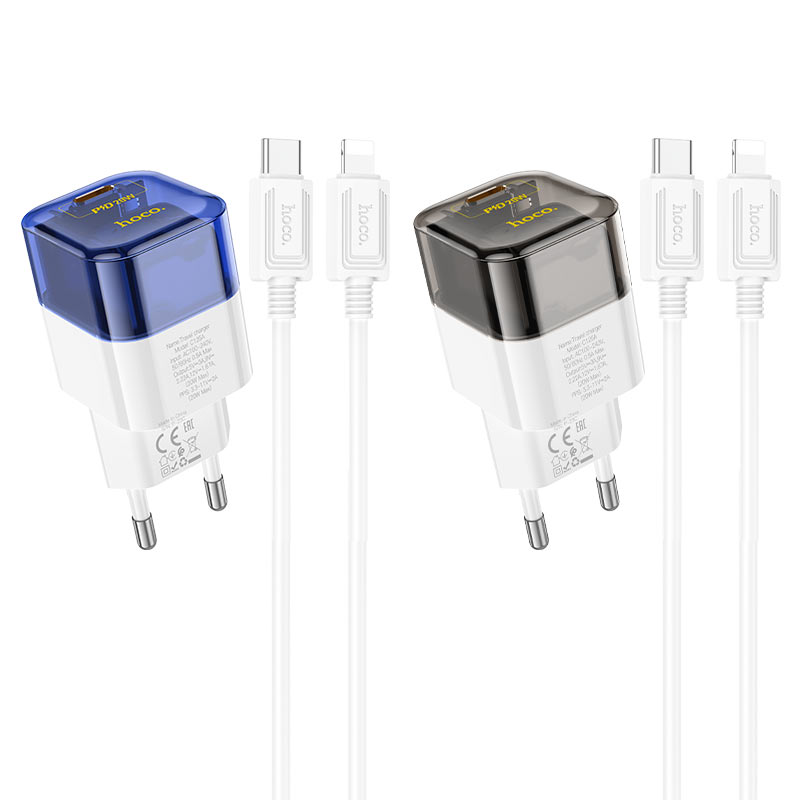 Wall charger “C125A Transparent tribute” PD20W EU cable set