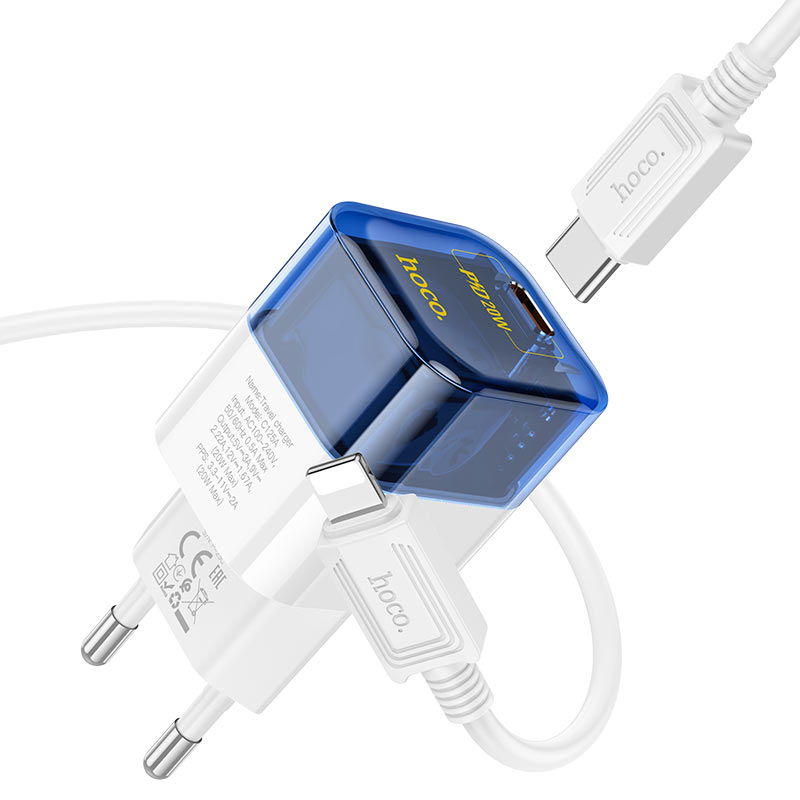 Wall charger “C125A Transparent tribute” PD20W EU cable set