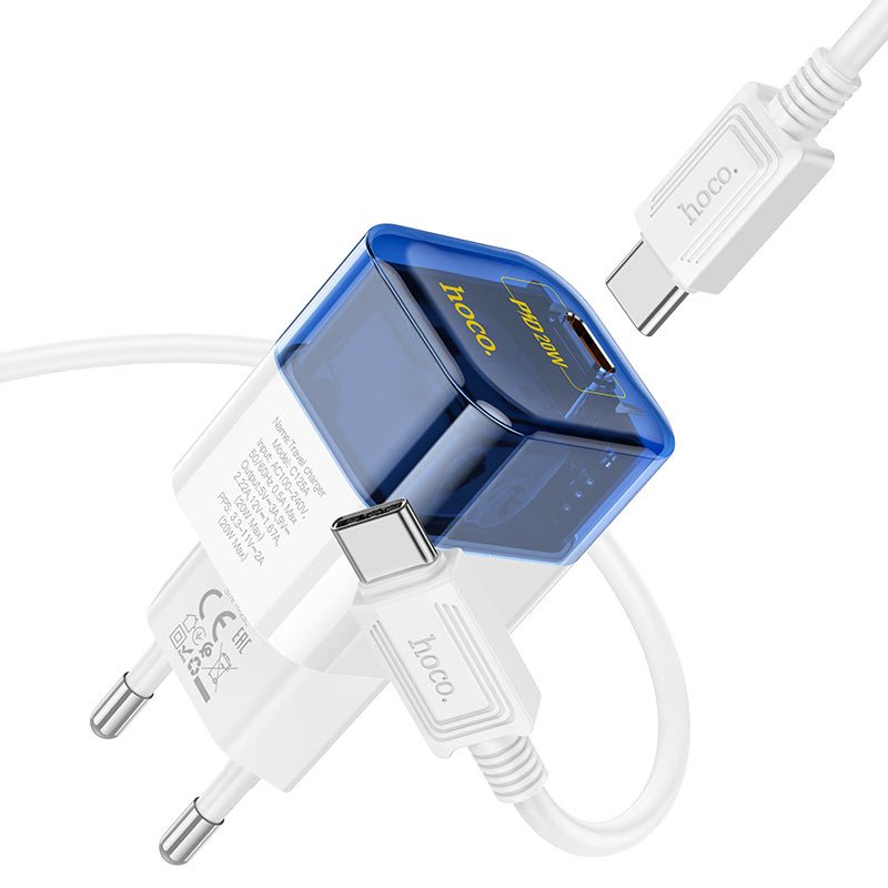 Wall charger “C125A Transparent tribute” PD20W EU cable set