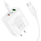 Wall charger “C126 Pure power” 40W PD20W + QC3.0 US cable set