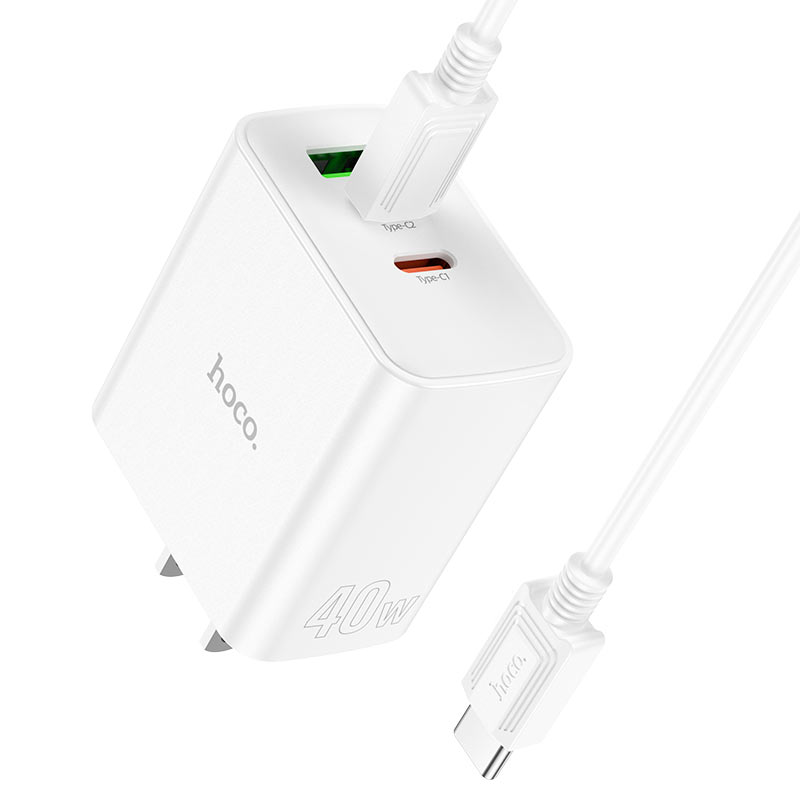 Wall charger “C126 Pure power” 40W PD20W + QC3.0 US cable set