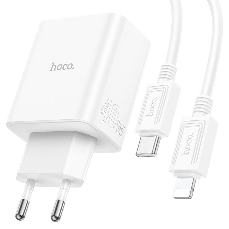Wall charger “C126A Pure power” 40W PD20W + QC3.0 EU cable set